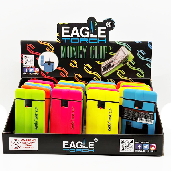 Eagle Money Clip Torch Lighters Wind Proof 4 Pack Vape Shop