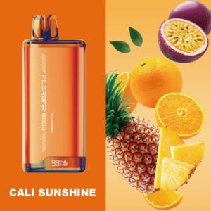 FLERBAR 8000 DISPOSABLE VAPE 8000 PUFFS Cali Sunshine PUFF COUNT: 8000 PUFFS MILLILITER: N/A NICOTINE STRENGTH: 50MG NICOTINE TYPE: SALT NICOTINE