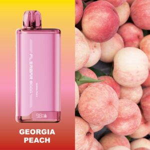 FLERBAR 8000 DISPOSABLE VAPE 8000 PUFFS Georgia Peach PUFF COUNT: 8000 PUFFS MILLILITER: N/A NICOTINE STRENGTH: 50MG NICOTINE TYPE: SALT NICOTINE
