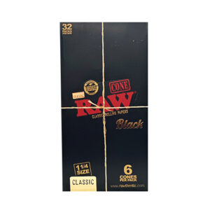Classic Black Rolling Papers 32 Packs Per Box 6 Cones Per Pack